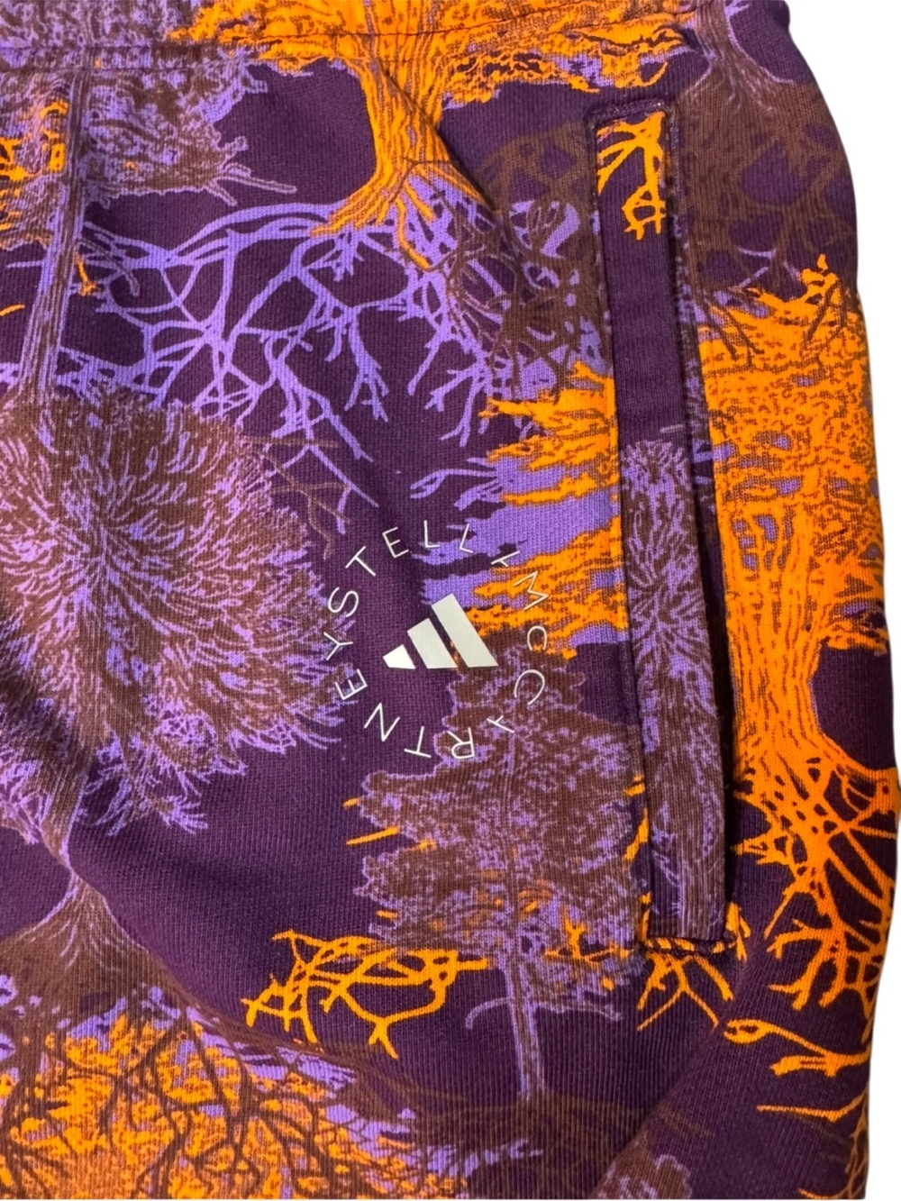 Adidas x Stella McCartney Printed Joggers Psychedelic Tree Purple & Orange Large - Picture 11 of 16